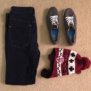 Indigo rinse AEO sky high jeggings